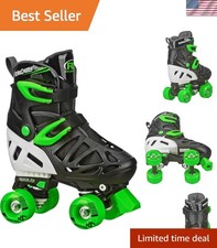 Trac Star Kids Skates - Adjustable Sizing, Smooth 54mm Wheels, Buckle Closure