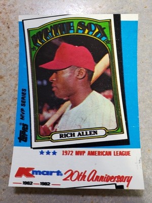Rich Allen Maury Wills Dodgers 1982 Kmart DOUBLE Printed Wrong Back Error