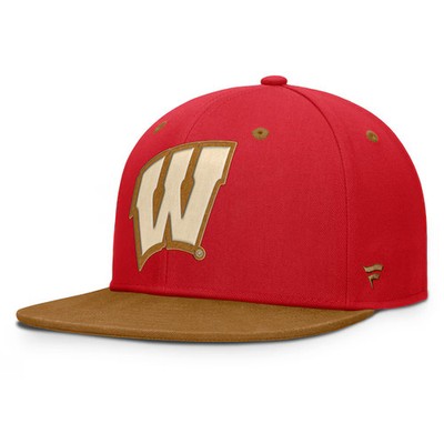 Fanatics Wisconsin Badgers NoBo NCAA Red/Brown Fitted Hat