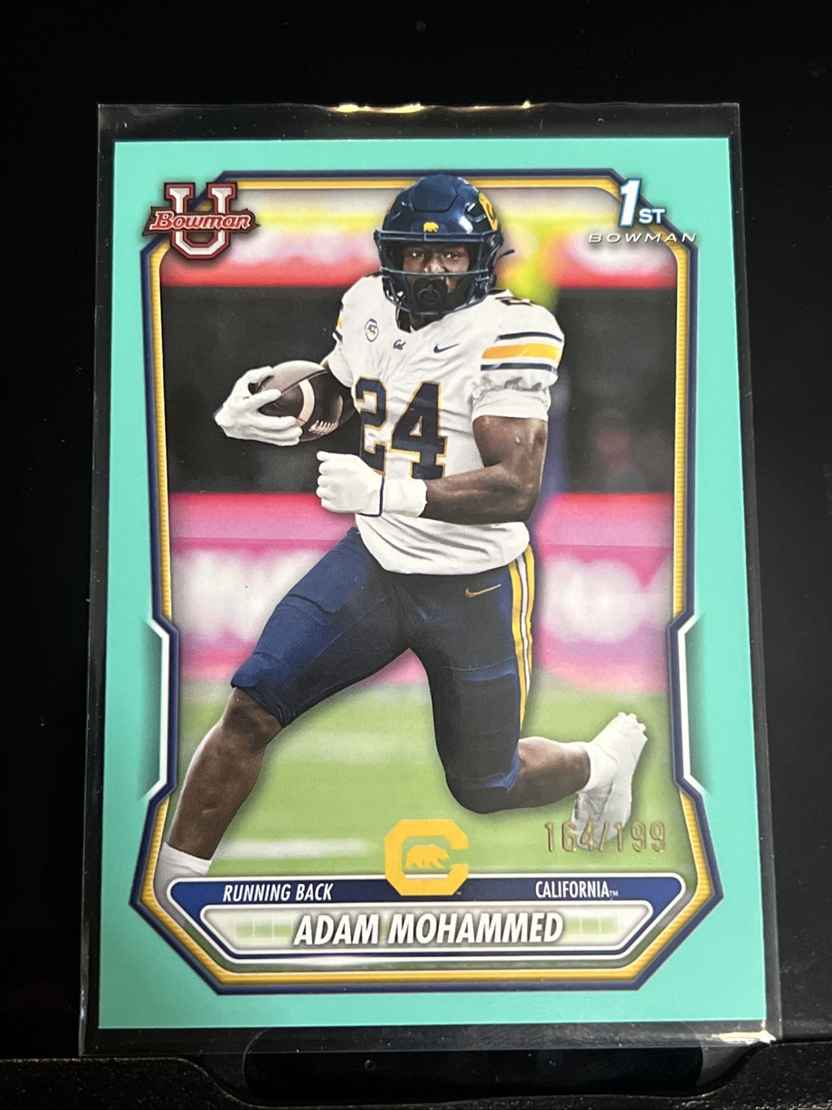 2026 Bowman Football - Adam Mohammed Teal 1st Bowman /199!