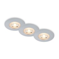 Led Einbauleuchten Bad Einbaulampen Ultraflach IP65 Chrom-Matt Ø9Cm Briloner