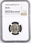 1938-D BUFFALO NICKEL NGC MS64 663016
