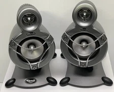 Klipsch ProMedia GMX A-2.1 Pair Satellite Speakers w/Stand No Wires *Read TESTED