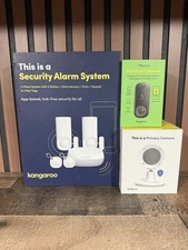 Kangaroo Home Security Alarm System w/ Doorbell Camera & Privacy Camera | Sealed