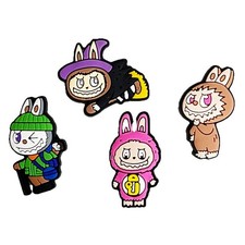 Labubu Shoe Charms Compatible With Crocs Set Of 4 Halloween Witch Monster Dolls