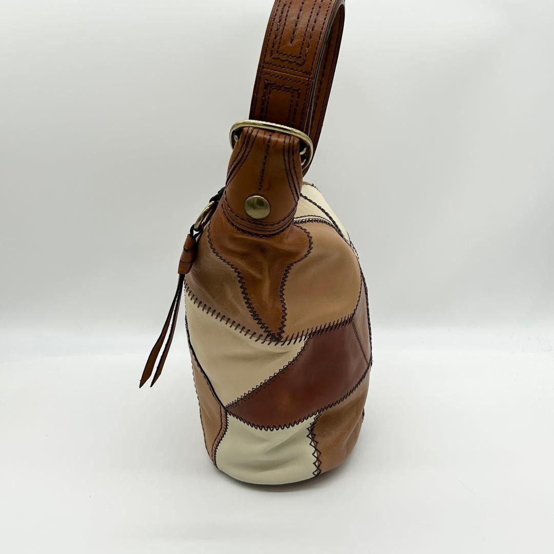 COACH Bleecker Patchwork Duffel Bag Brown Leather… - image 3