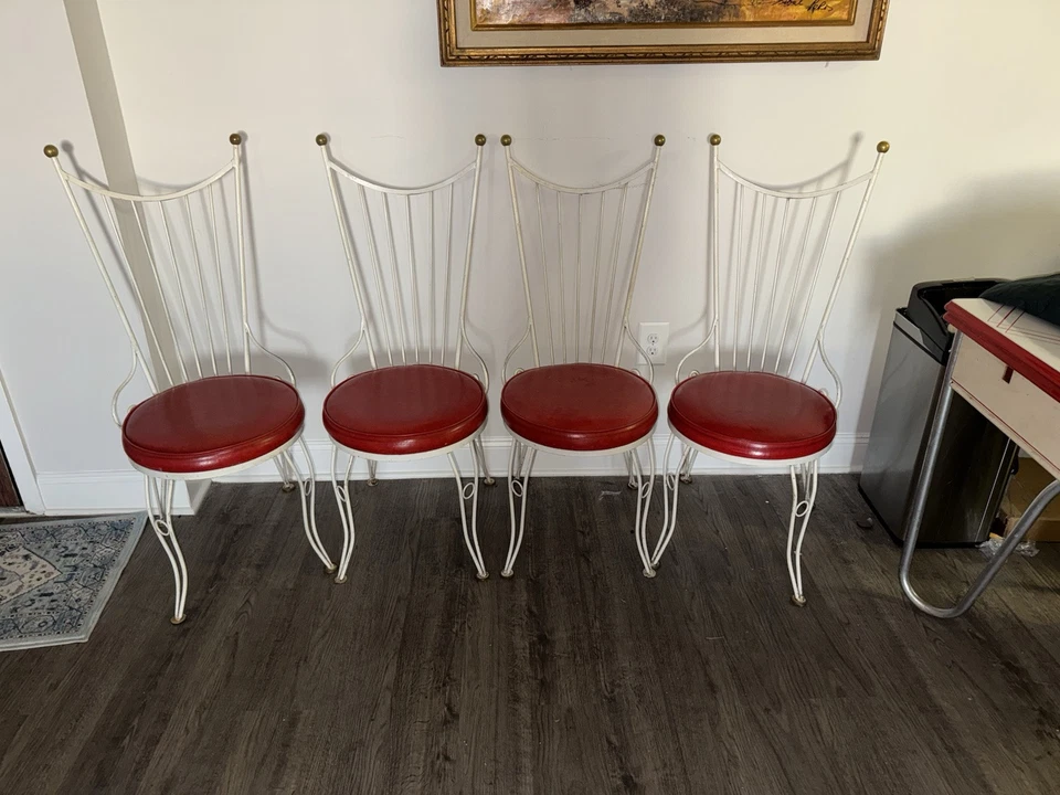 4 MCM Atomic Antarenni Kitchen Chairs Xlnt Condition 1960s - Image 2 of 4