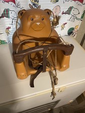 Vintage Teddy Bear Toddler Baby Swing Set Child Swing-n-Slide 80s Character Toy