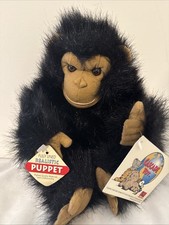 CHIMPANZEE Full Body 9" Puppet w/ TAG Stuffed Animal VTG Cascade Toy