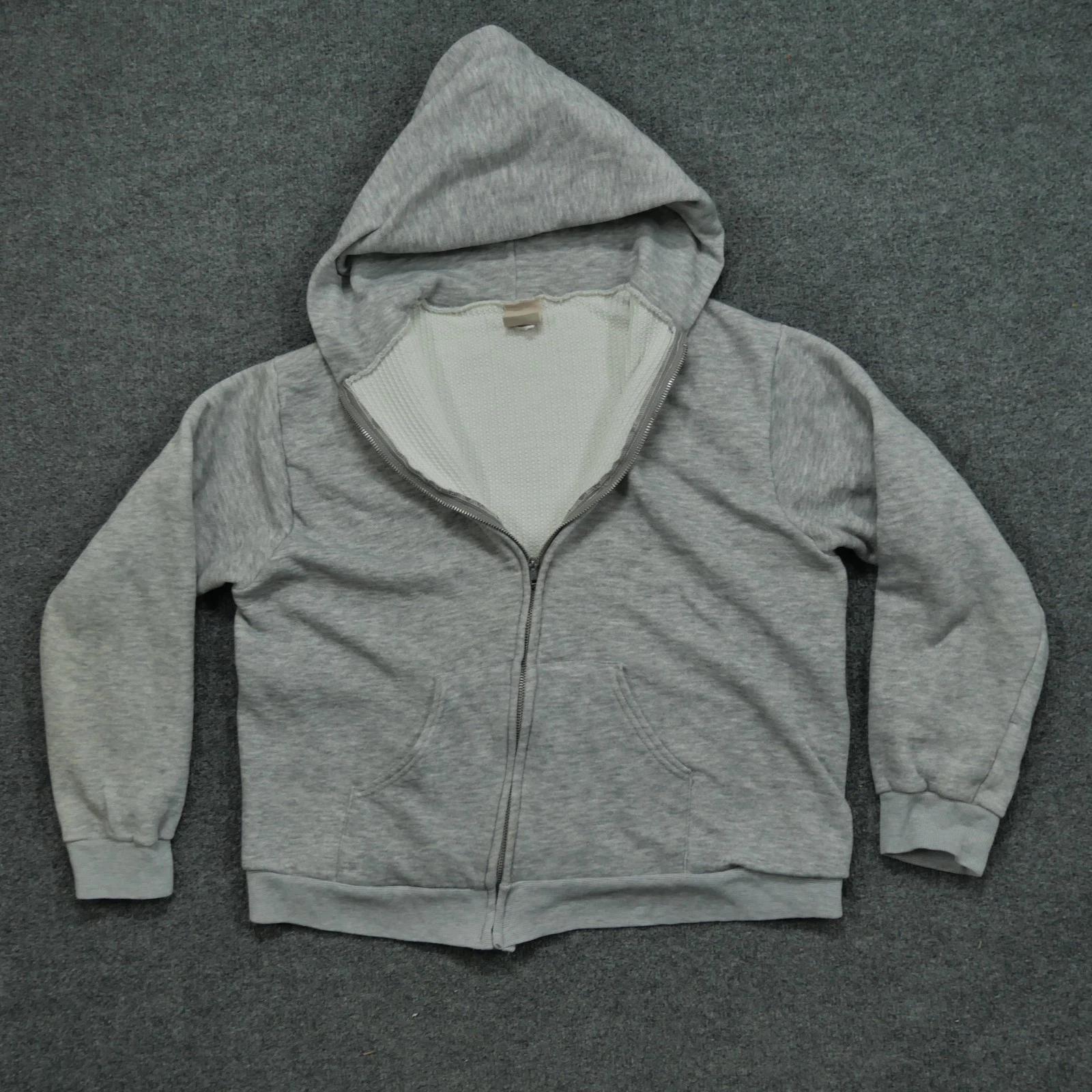 Vintage Thermal Lined Hoodie Mens Medium Large Grey Full Zip Bassett Walker 80s
Opens in a new windo