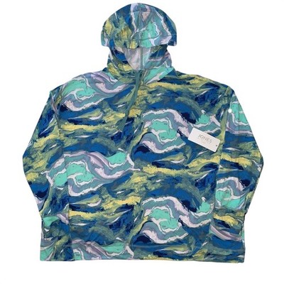 NEW Jones New York Sport Women's Sz 2X Multicolor Pullover Hoodie Abstract Print