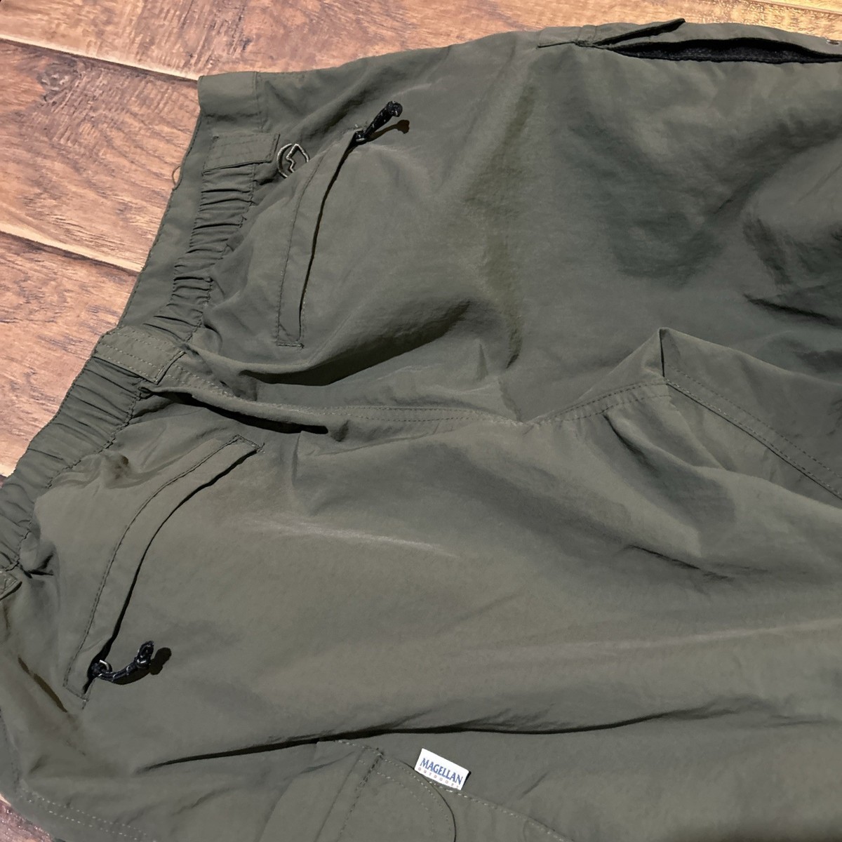 Pantalon Convertible Magellan Homme Taille XL Vert, Cargo, 38/32
