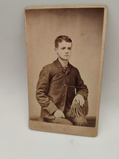 CDV Boy patterned wool suit photo by S R Miller whose studio was Photograph CAR