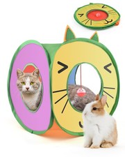 Pop up Cat Cube, Collapsible Cat Hideouts Play House Peek Too Cat Cave Tent with