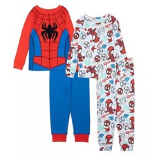 Spider-Man and Amazing Friends Toddler Boy's Superhero 4-Piece Pajama Set