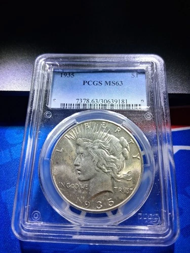 1935 Peace Silver Dollar PCGS MS-63