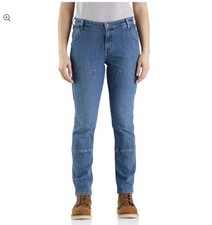 NWT Carhartt Women s Double-Front Relaxed Fit Rugged Flex Jeans, Size 8 Tall