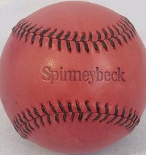 Spinneybeck Bucker Fuller Red Baseball With Black Stitch