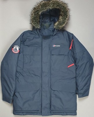 Berghsus Ulvetanna Peak Antarctica Expedition Fusion Blue Parka Coat Size Small