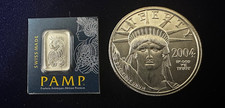 2004 Statue Of Liberty 1/4oz Platinum .9995 Pamp (2) Item Lot / LOW 18K Mintage! 1900.00 per troy oz