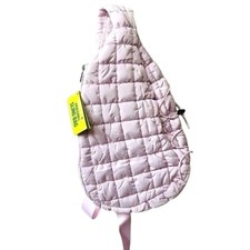 Pickle O Joe Quilted Sling Pickleball Bag Dusty Pink Zip Pockets Lightweight NWT