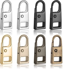 8 Pieces Zipper Pull Replacement Zipper Repair Kit Slider Metal Handle Mend Fixe