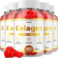 (5 Pack) Gelagen Gummy – Gela Gen Gummies Natural Ingredients for Healthy Skin