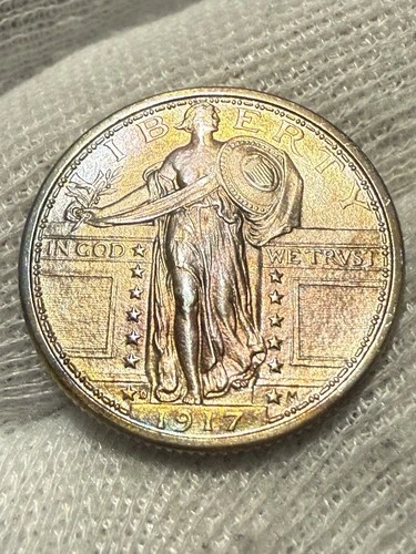 1917-D Standing Liberty Quarter, Ty 1, Full Head, Razor Sharp Superb Gem BU++ FH