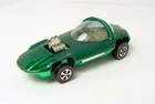 1960s HOT WHEELS REDLINE SILHOUETTE METALLIC GREEN w CHAMPAGNE INTERIOR US