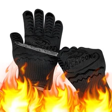 1472°F Extreme Heat Resistant Gloves for Grill BBQ Oven for Cooking Grilling
