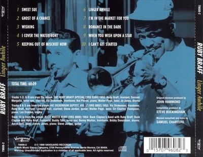 RUBY BRAFF LINGER AWHILE NEW CD