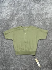 Essentials Shirt Womens 8 Green Cotton Knit O...