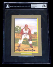 RAY DANDRIDGE BECKETT SIGNED PEREZ-STEELE GREAT MOMENTS BASEBALL HOF CARD #34