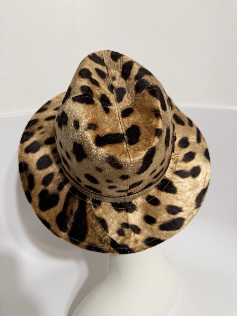 Dolce & Gabbana SS2005 Leopard Print Velveteen Hat 57 View 4