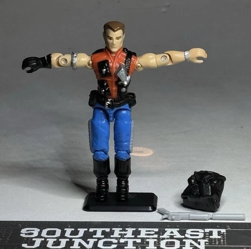 Vintage GI Joe Mercer v1 Complete 3.75" Action Figure Slaughters 1987 TIGHT