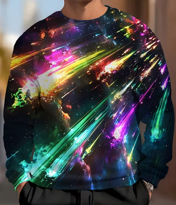 Meteor Shower Multicolor Shooting Star 3D Print Sweatshirt Unisex S-5XL