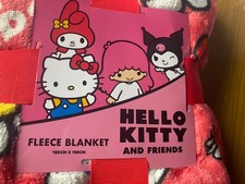 NEW HELLO KITTY AND FRIENDS FLEECE BLANKET THROW 100 x 150 cm