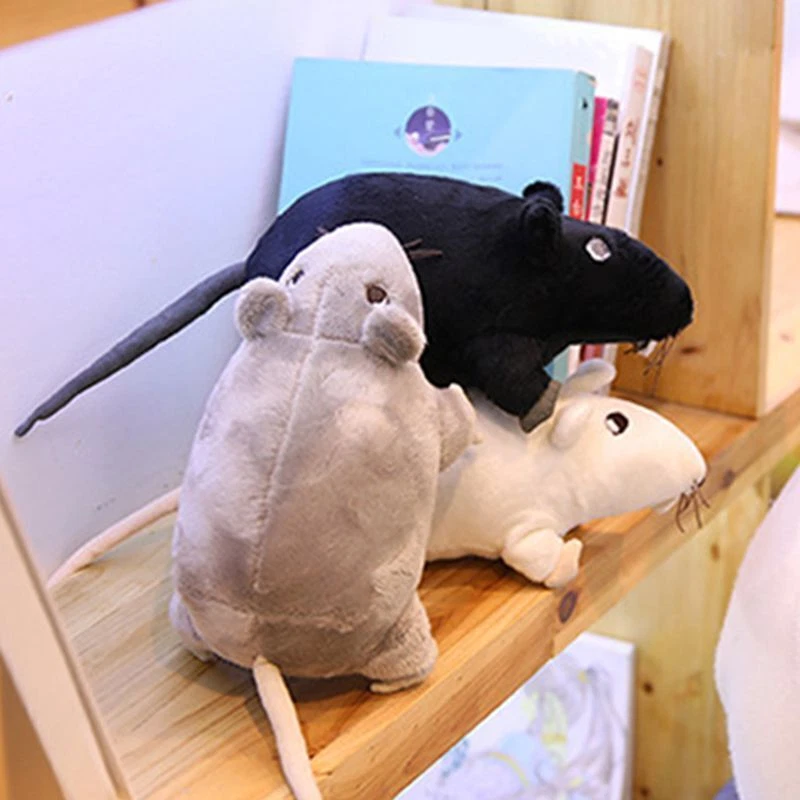 Cuddly toy GOSIG Ratta Mouse white Black Rat plush Toy cuddly kid Gift 20CM