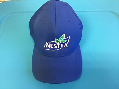 Company Issued Nestea Flexfit Hat Serial Number On Rear Blue Medium