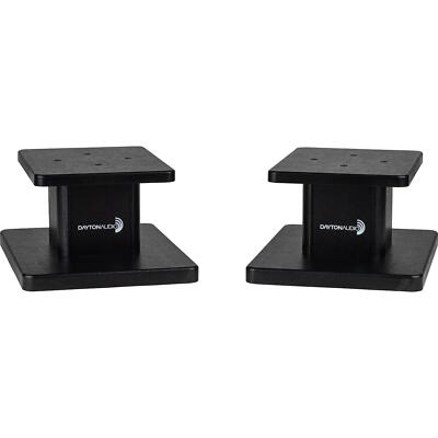 Dayton Audio SSWB6B 6'' Universal Wood Speaker Stand Pair, Black