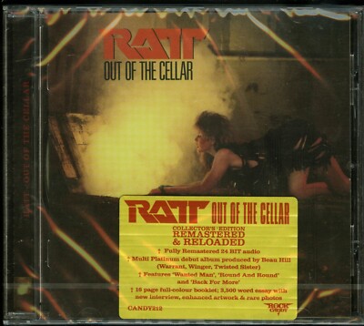 Ratt Out Of The Cellar CD new Rock Candy Records Reissue