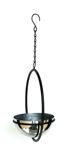 Blumenampel Innen Metall Wand Hängepflanzen 43 cm 96087 S mit Topf Silber Modern - Bild 5 von 7