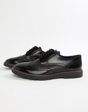 NIB - SILVER STREET Men's BROGUE Black LACE-UP OXFORD SHOES - US 8.5