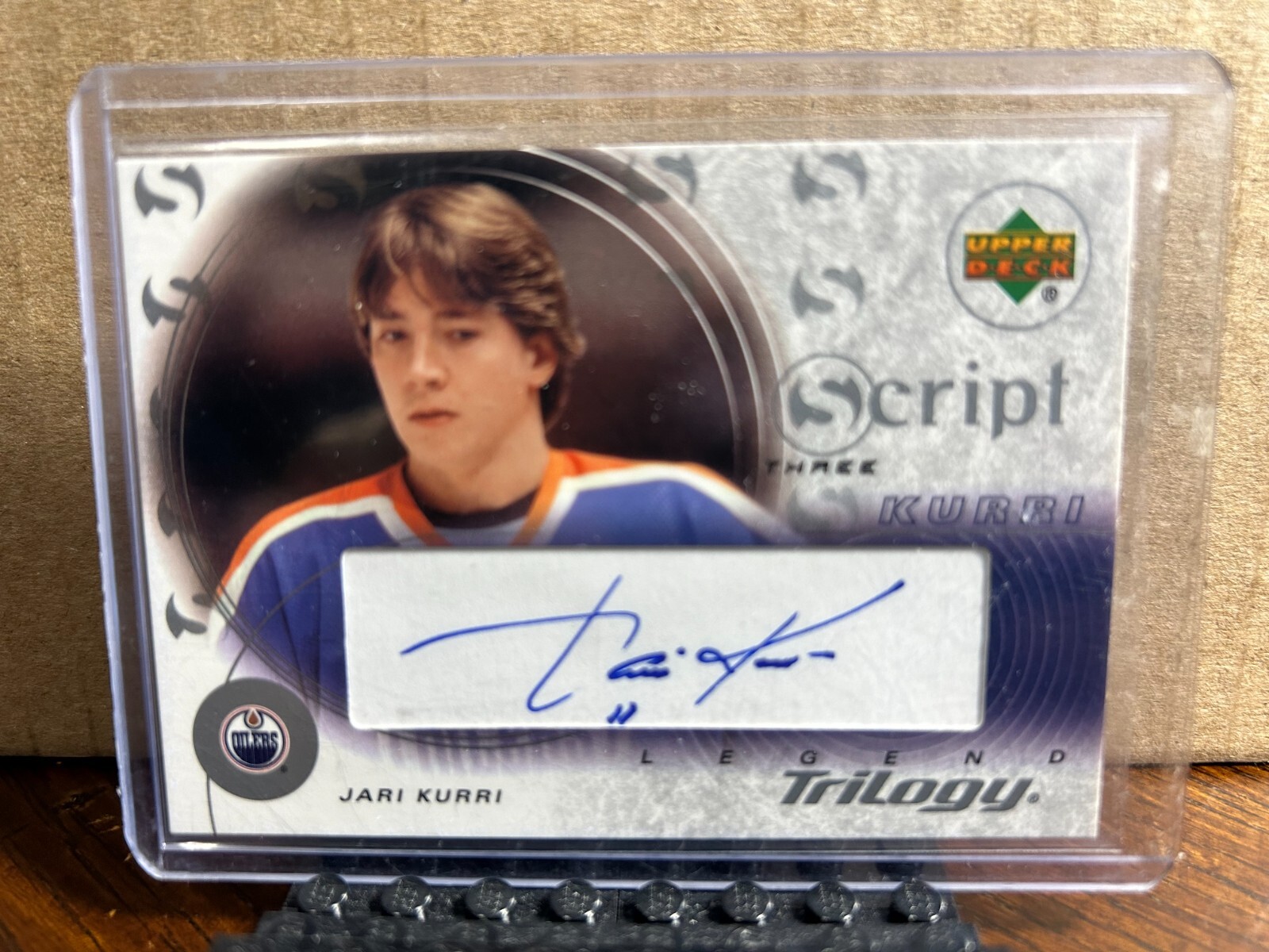 2003-04 Upper Deck Trilogy Script Three Autograph Auto #S3-JK Jari Kurri