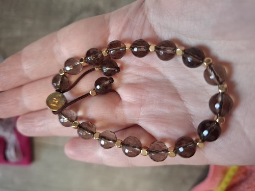 Bracciale Lola Rosa Sfaccettato con Distanziali Tono Oro Gemme Festa San Valentino - Foto 8 di 21