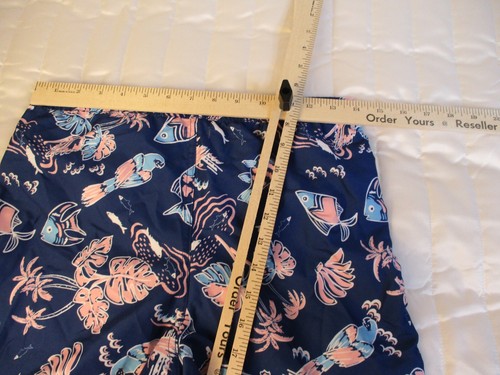 Crown & Ivy Swim Shorts Kids Medium Blue Surf Fish Parrots Tropical Colorful NWT - Picture 9 of 14