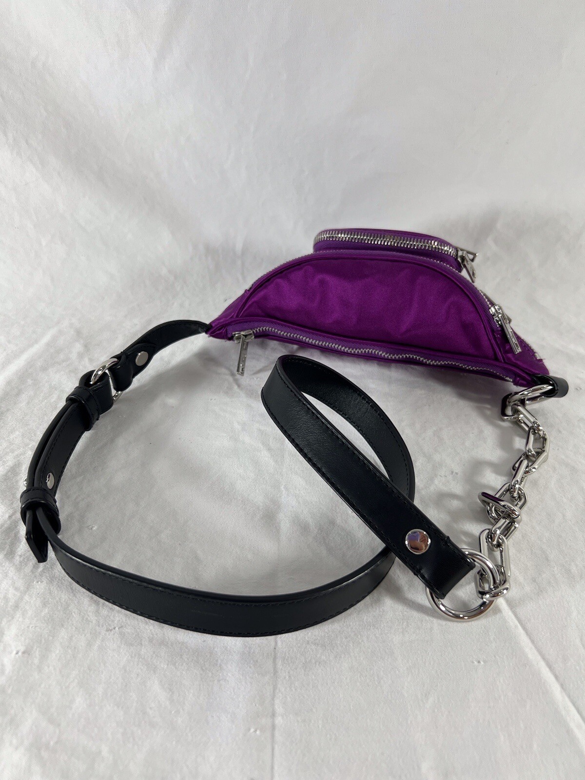 ALEXANDER WANG Purple Satin and Leather Women's Crossbody Bag image 10