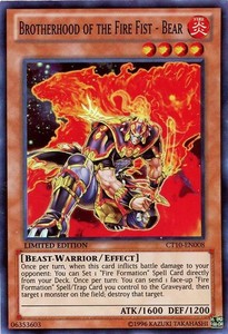 Brotherhood of the Fire Fist - Bear - CT10-EN008 - Super Rare - Limited Edition