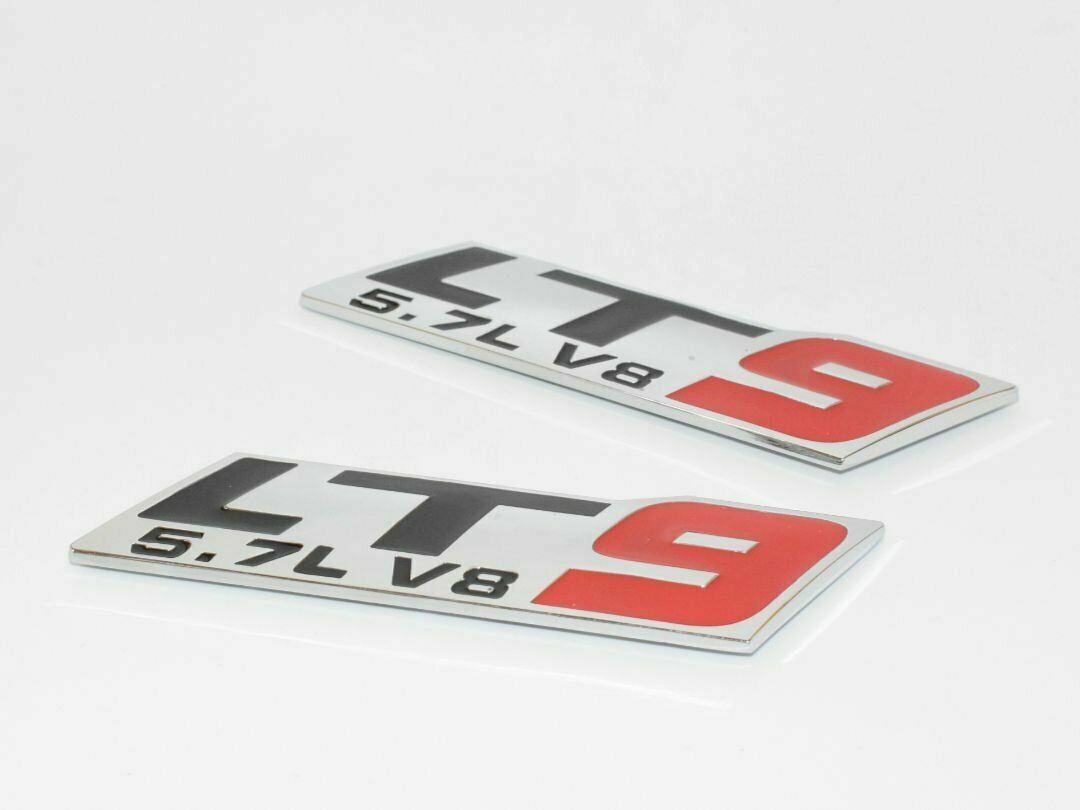 BRAND NEW 2X LT1 LT9 LS3 5.7L 6.8L V8 ENGINE Metal Badge for CHEVY | eBay