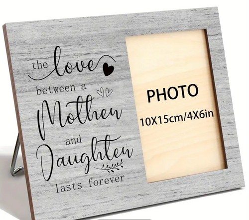Vintage Wooden Picture Frame - 'Mother & Daughter Forever Love' Theme, Perfect - Picture 12 of 13